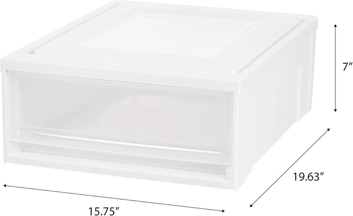 22 Qt Under Bed Storage Drawer, 4 Pack, White