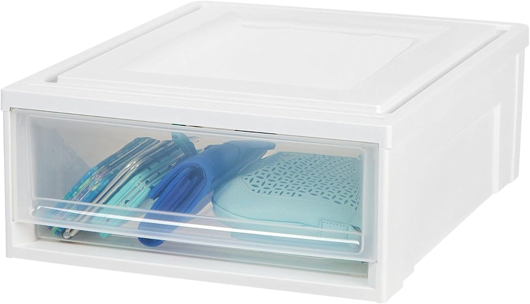 22 Qt Under Bed Storage Drawer, 4 Pack, White