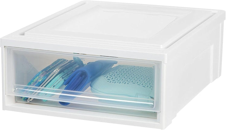 22 Qt Under Bed Storage Drawer, 4 Pack, White