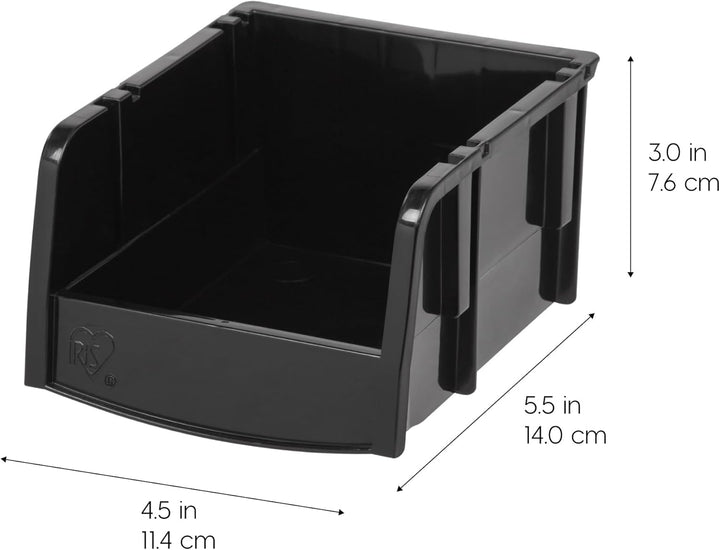 Stackable Open Front Shelf Bin Storage Organizer