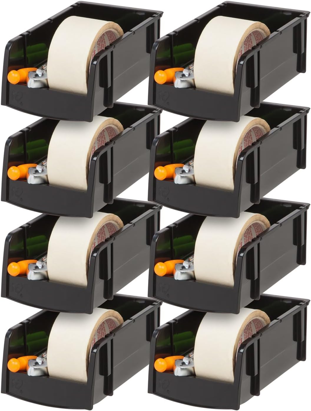 Stackable Open Front Shelf Bin Storage Organizer