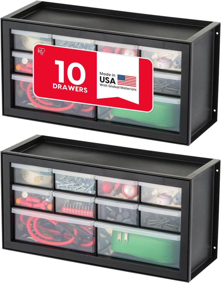 10-Drawer Parts Organizer (2 Pack)