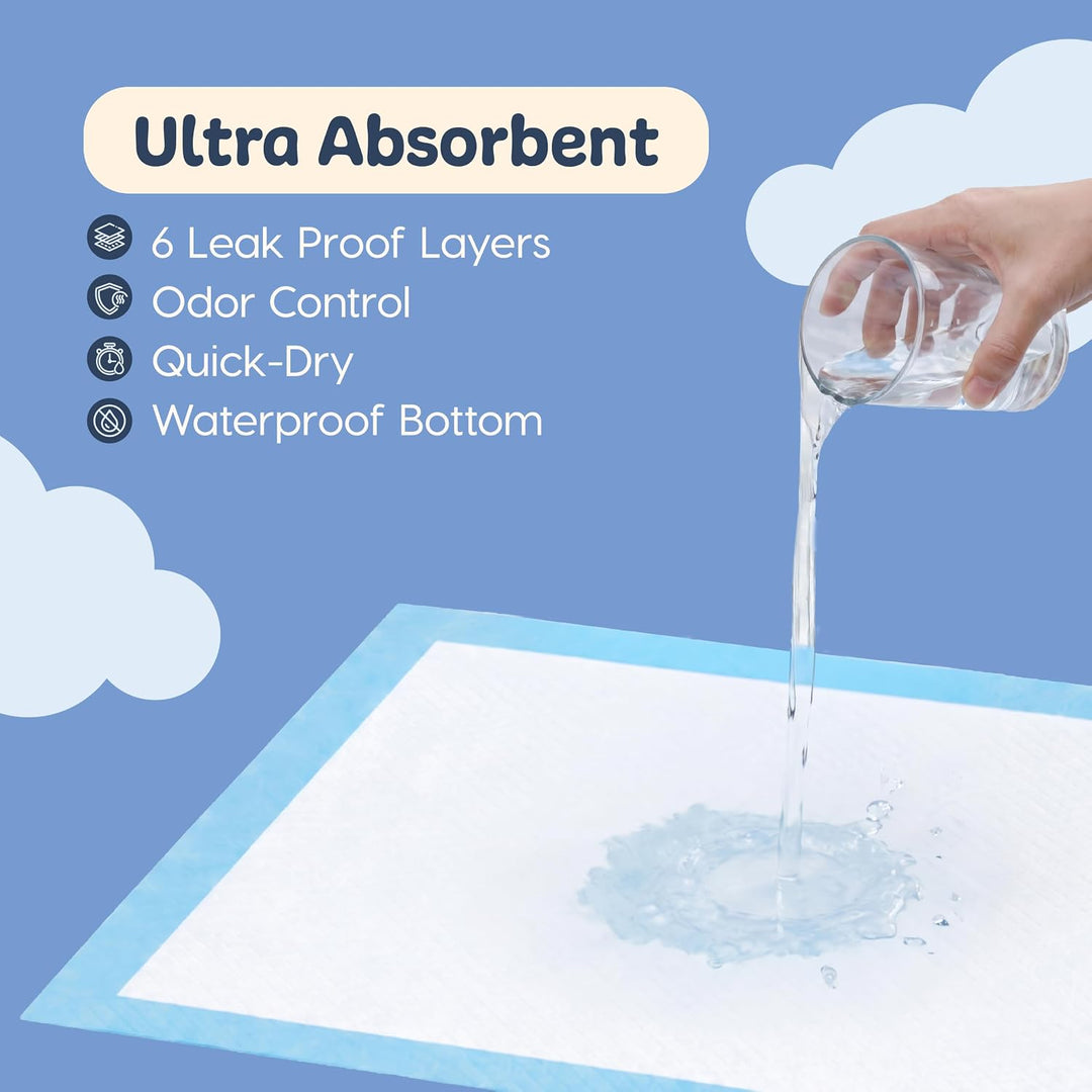 IRIS USA Neat-N-Dry Pee Pads for Dogs, 22"x 22", 100 Count