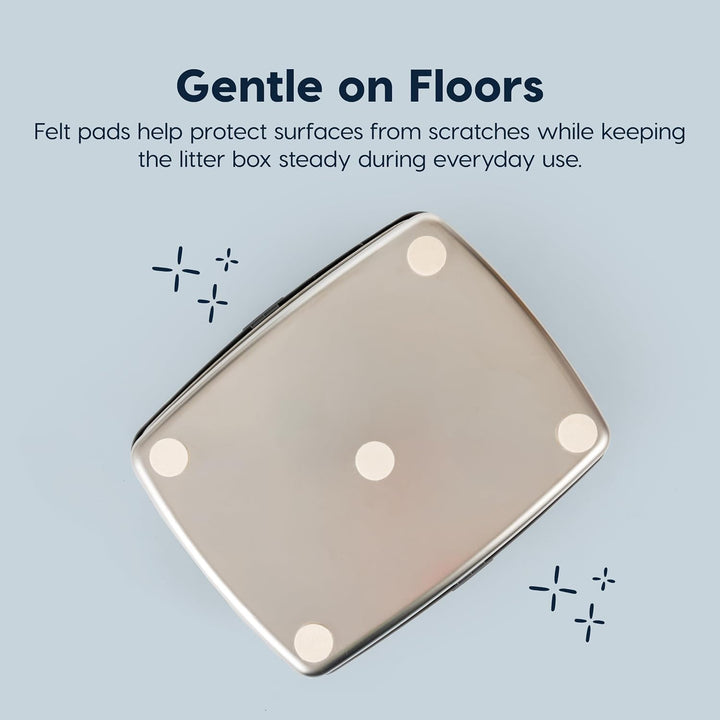 Stainless Steel Litter Box Enclosed High Sided for Cats