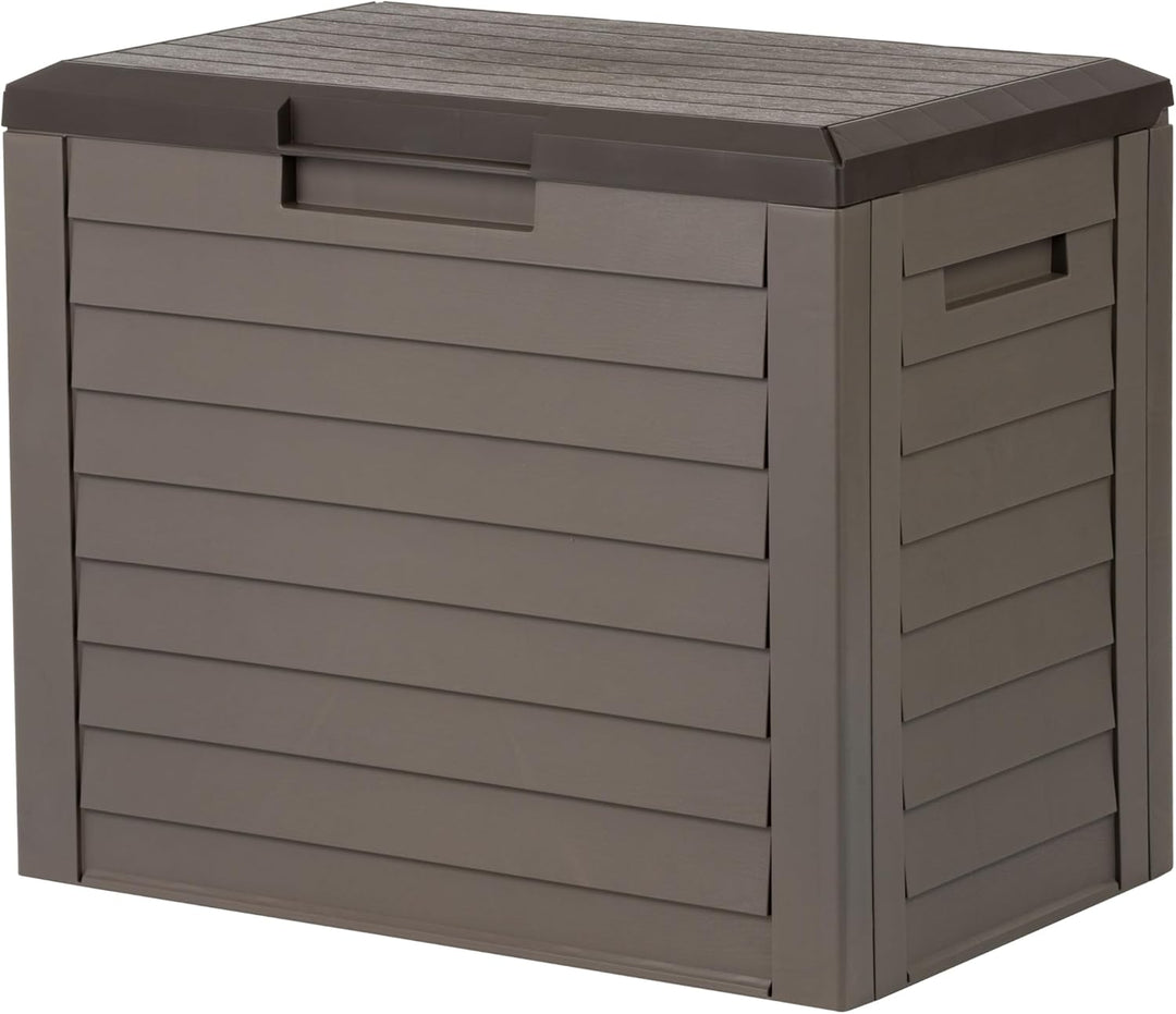 35-Gallon Outdoor Deck Storage Box, Lockable & UV-Protected - IRIS USA