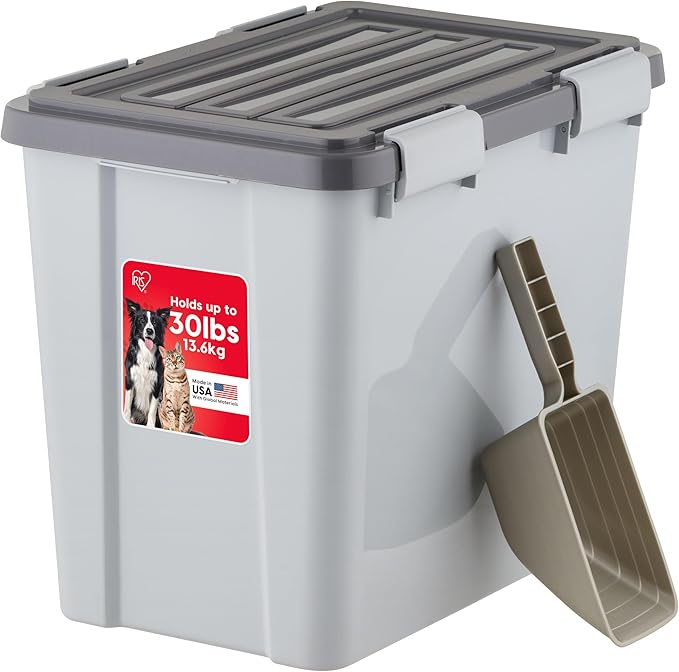 Stackable Dog Food Storage Container with 2 Cup Scoop, Fits up to 30 lbs