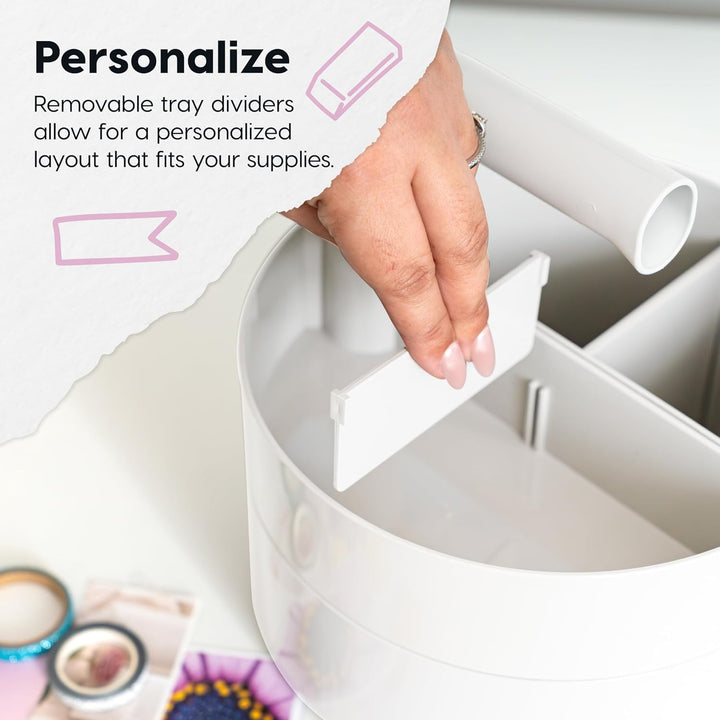 2-Pack Desk Caddy Organizer with Built-In Handle &amp; 6 Storage Compartments - IRIS USA