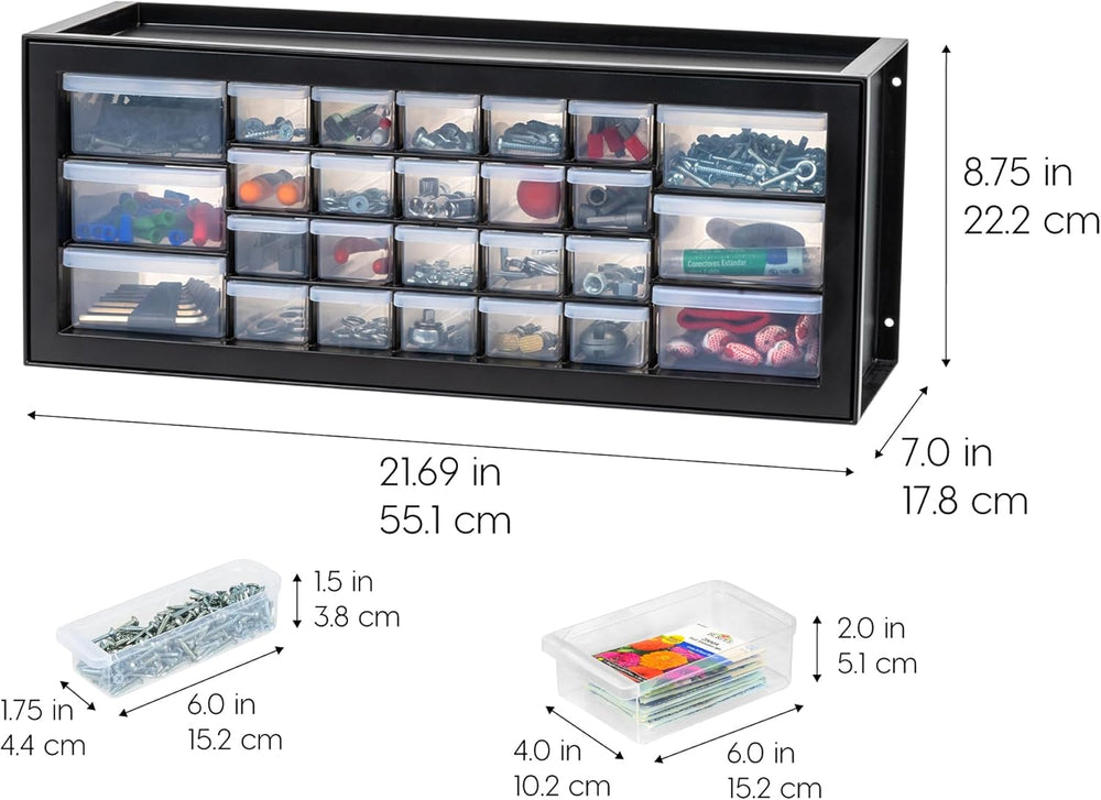 Drawer Parts Cabinet - 26-Drawer (2 Pack) - IRIS USA