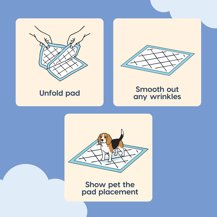 IRIS USA Neat-N-Dry Pee Pads for Dogs, 22"x 22", 100 Count