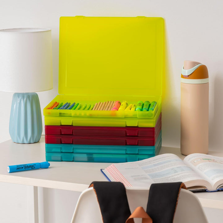 6-Pack A4 File Box Paper Cases - Multi-Color - IRIS USA