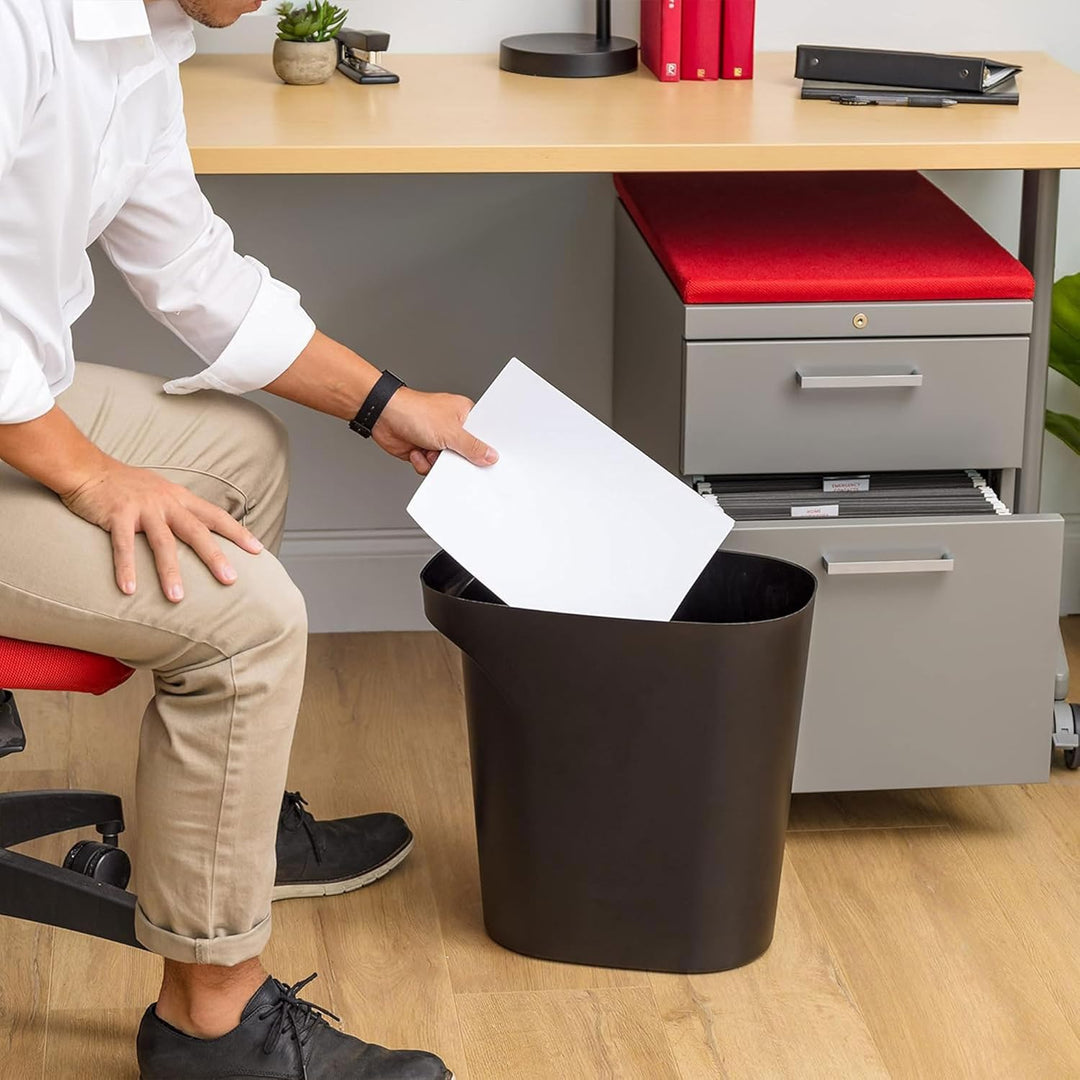 Small Trash Can Wastebasket with Handle, 6 Gallon / 24 Quart, 3-Pack - Eco Friendly