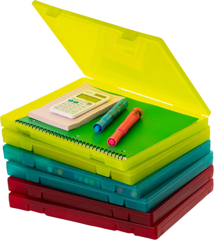 6-Pack A4 File Box Paper Cases - Multi-Color - IRIS USA