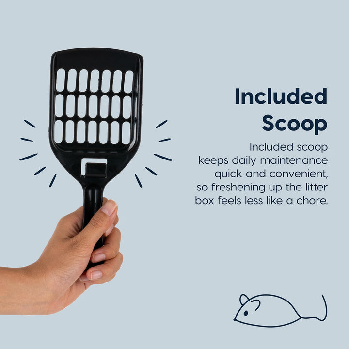 IRIS USA Cat Litter Box Small, High Sided, Scatter Shield