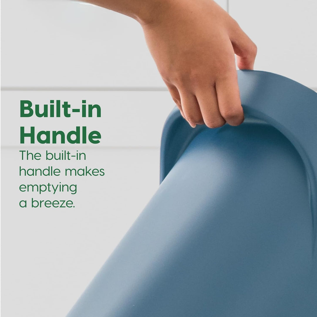 Small Trash Can Wastebasket with Handle, 6 Gallon / 24 Quart, 3-Pack - Eco Friendly