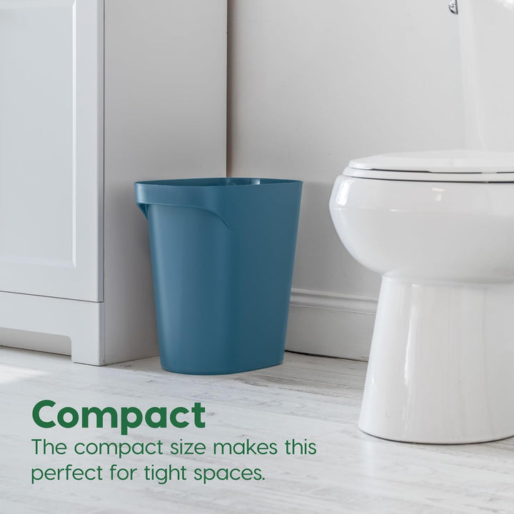 Small Trash Can Wastebasket with Handle, 6 Gallon / 24 Quart, 3-Pack - Eco Friendly