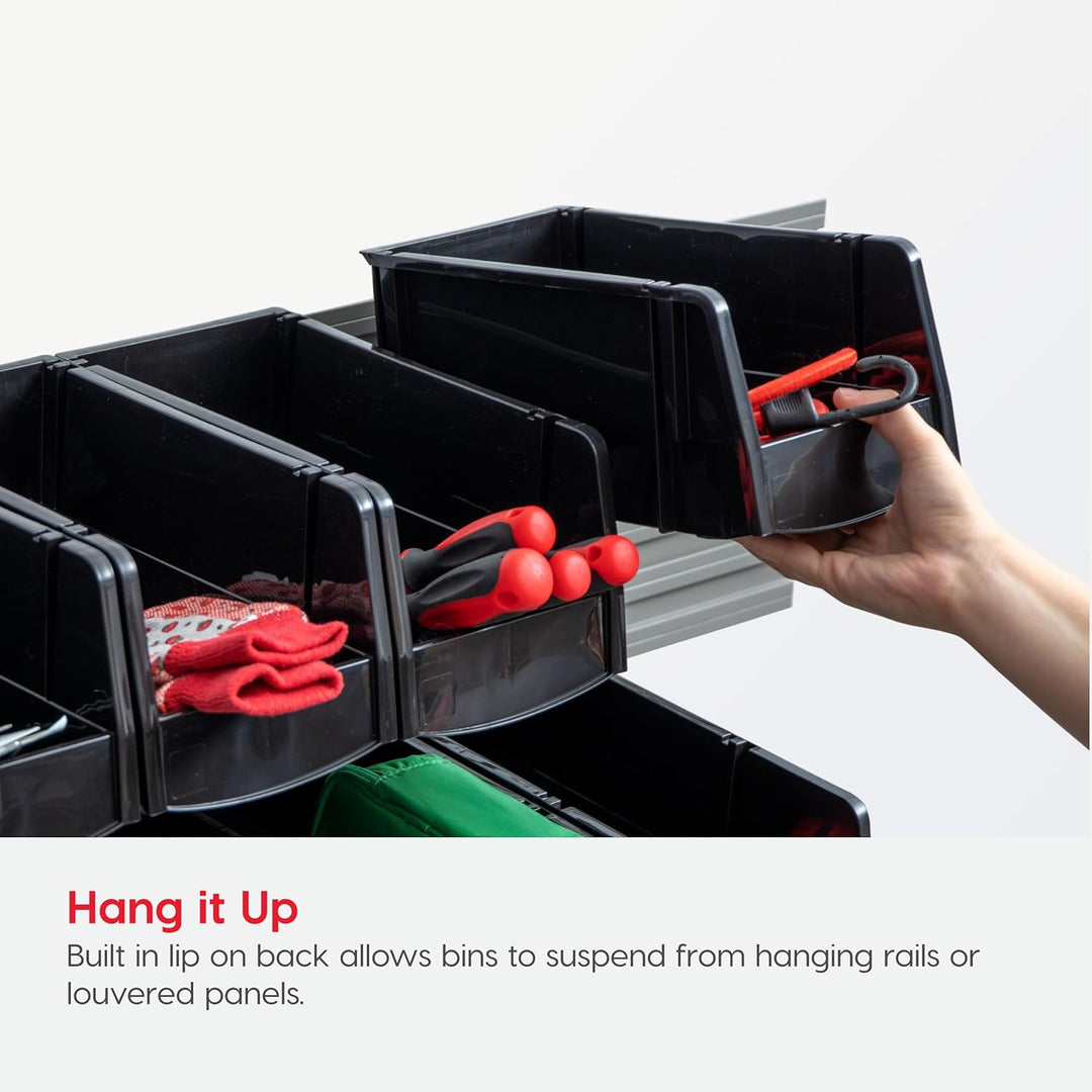 Stackable Open Front Shelf Bin Storage Organizer