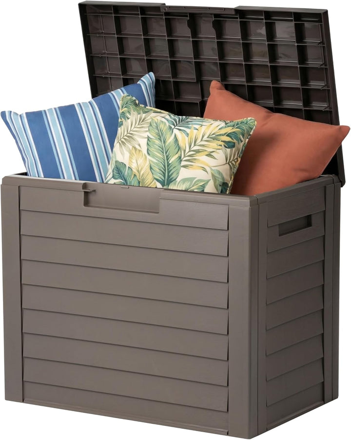 35-Gallon Outdoor Deck Storage Box, Lockable & UV-Protected - IRIS USA