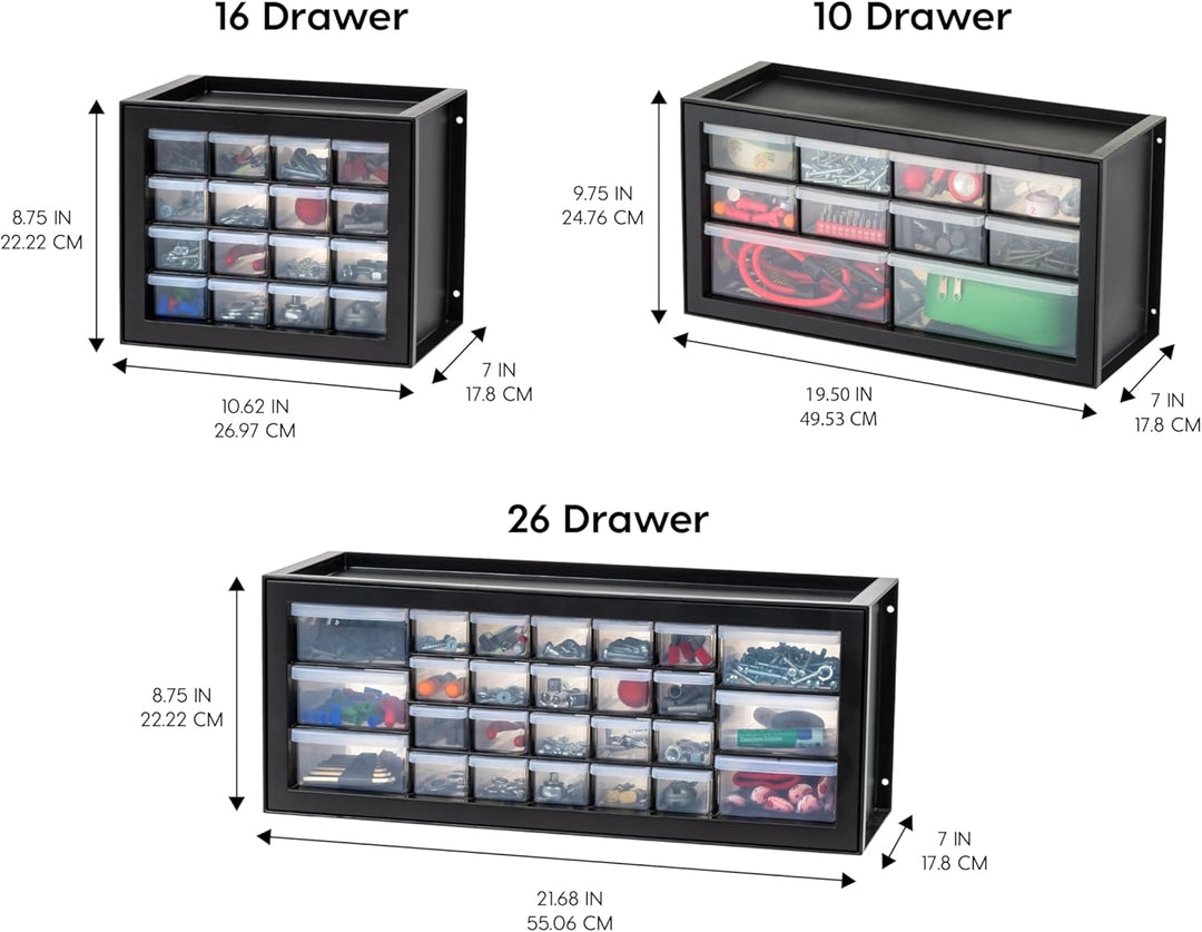 10-Drawer Parts Organizer (2 Pack)