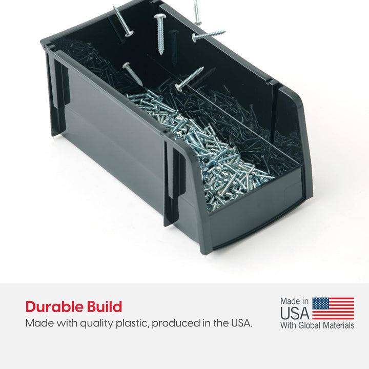 Stackable Storage Bins Open Front, 6 Pack
