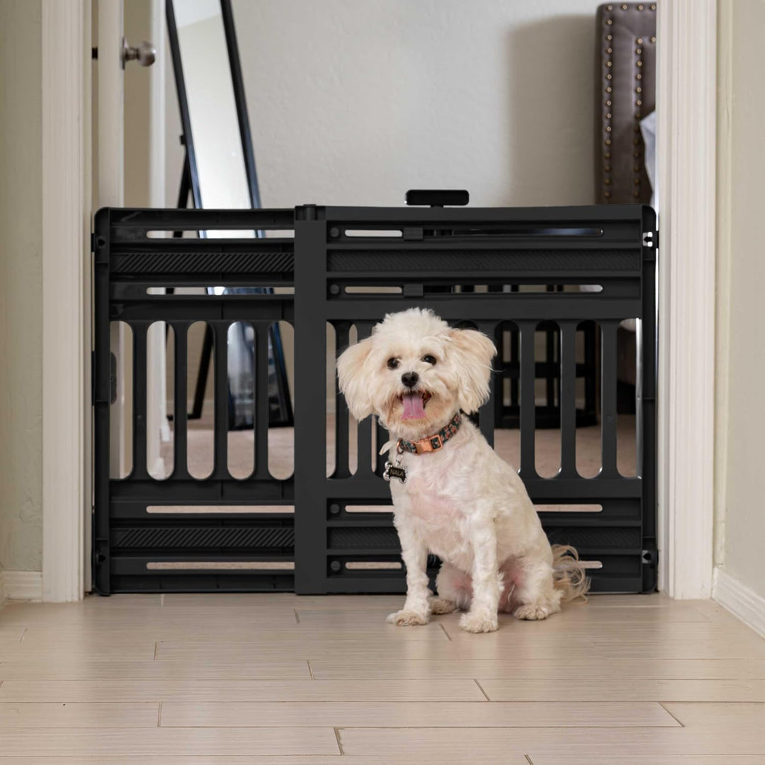 24"-39" Adjustable Indoor Pet Barrier Black - IRIS USA
