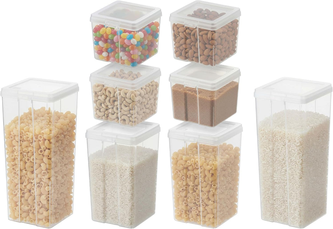 Food Storage Containers with Flip-Top Lid, 8 Pack Combo Set - IRIS USA