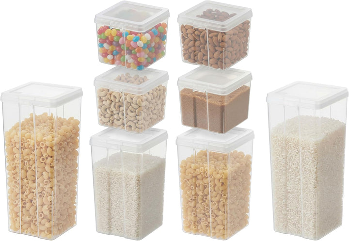 Food Storage Containers with Flip-Top Lid, 8 Pack Combo Set - IRIS USA
