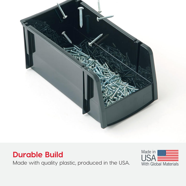 Stackable Open Front Shelf Bin Storage Organizer