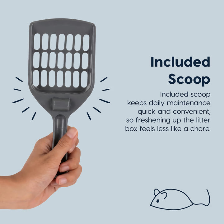 IRIS USA Cat Litter Box Small, High Sided, Scatter Shield