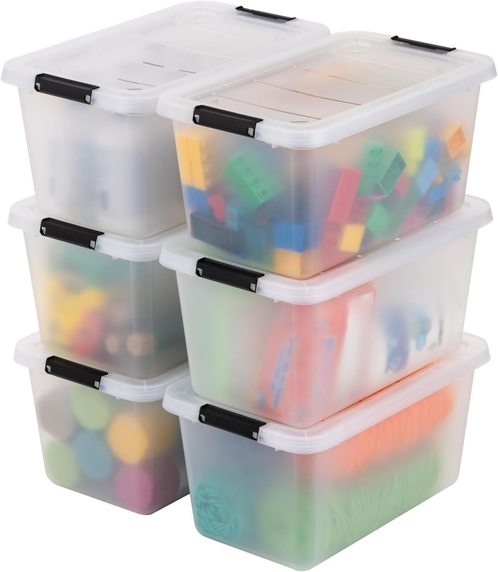 13 Quart Craft Storage Bins with Latching Lids (6-pack)