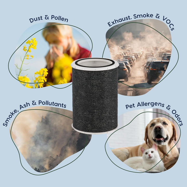 Air Purifier for Large Rooms, H13 True HEPA with Carbon Filter, 4 Speeds, Auto &amp; Sleep Mode, Air Quality Sensor, 1413 ft² Coverage, Energy Star &amp; CARB Certified
