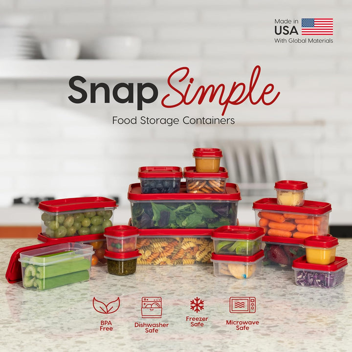 Meal Prep Containers Assorted Sizes Set, 17 Food Storage Containers With Lids