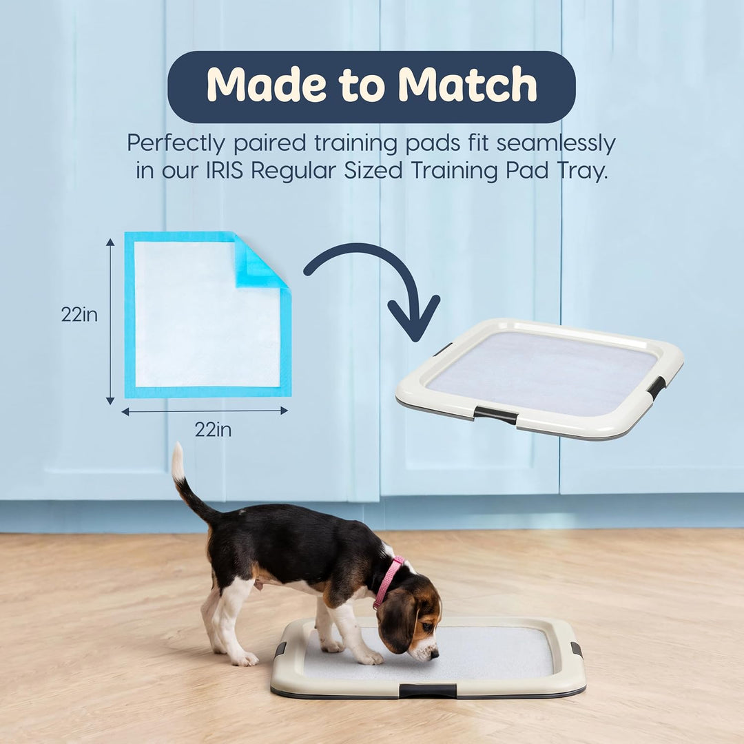 IRIS USA Neat-N-Dry Pee Pads for Dogs, 22"x 22", 100 Count
