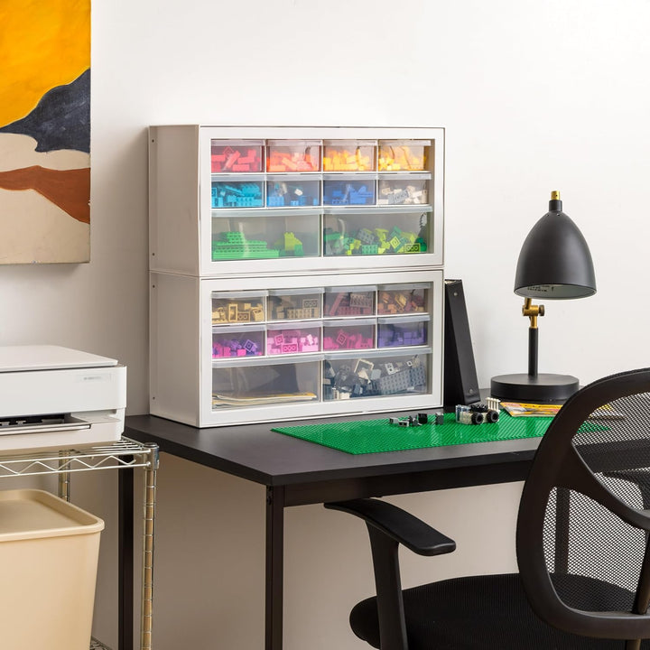 Small Drawer Organizer Storage, 2-Pack, 10-Drawer - IRIS USA