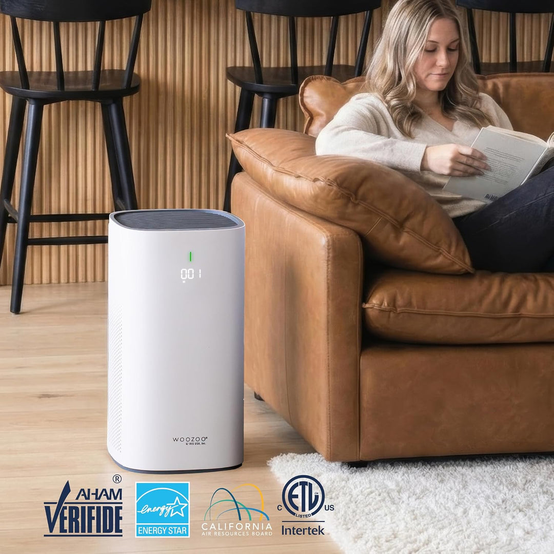 Air Purifier for Large Rooms, H13 True HEPA with Carbon Filter, 4 Speeds, Auto &amp; Sleep Mode, Air Quality Sensor, 1413 ft² Coverage, Energy Star &amp; CARB Certified