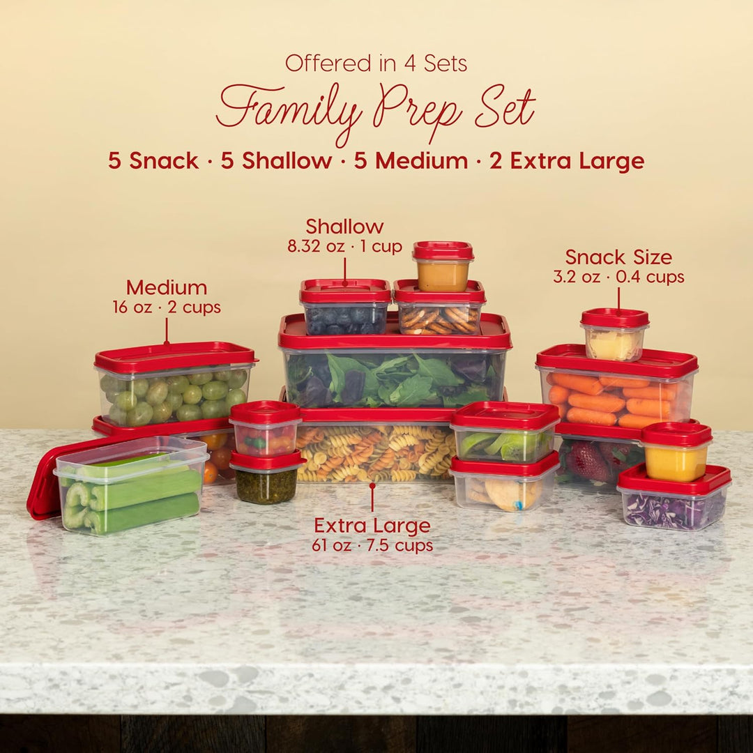IRIS Meal Prep Containers, 34 Piece Assorted Size Set, 17 Food StorageBPA-Free, Microwave/Dishwasher/Freezer Safe