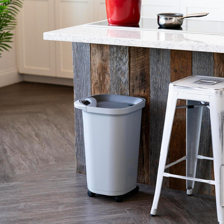 Pet Food Storage Container 25 lbs, Premium 60% Improved Airtight Seal with Air Valve, 2 Cup Scoop, Removable Wheels, Easy to Open - IRIS USA