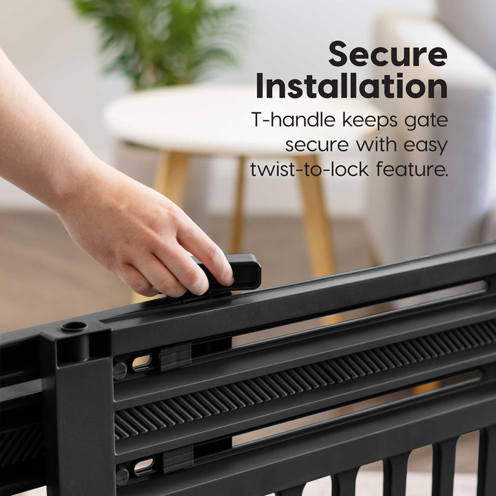 24"-39" Adjustable Indoor Pet Barrier Black - IRIS USA