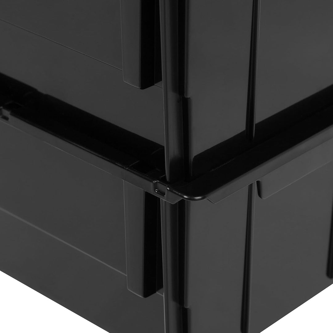 Stackable Storage Bins Open Front, 6 Pack
