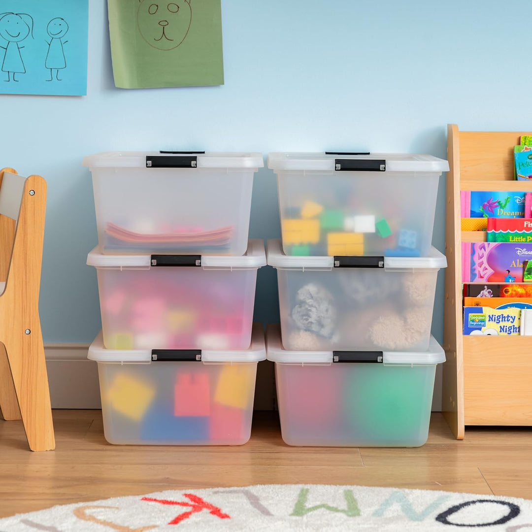 18 Quart Craft Storage Bins with Latching Lids (6-pack)