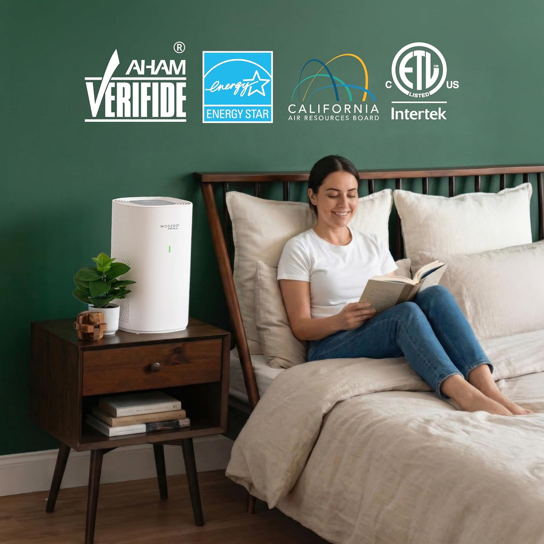 Air Purifier for Medium Rooms, H13 True HEPA with Carbon Filter, 4 Speeds, Auto &amp; Sleep Mode, Air Quality Sensor, 1104 ft² Coverage, Energy Star &amp; CARB Certified
