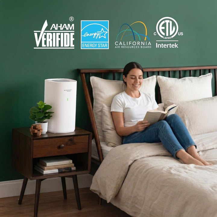 Air Purifier for Medium Rooms, H13 True HEPA with Carbon Filter, 4 Speeds, Auto &amp; Sleep Mode, Air Quality Sensor, 1104 ft² Coverage, Energy Star &amp; CARB Certified