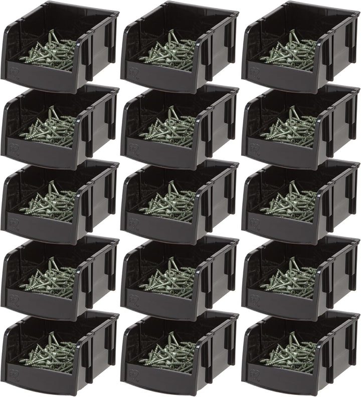 Stackable Open Front Shelf Bin Storage Organizer