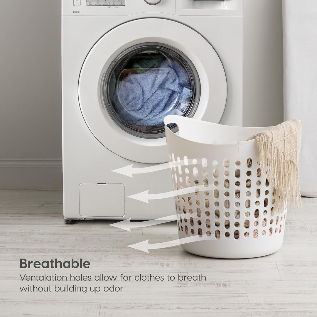 Plastic Laundry Basket, 40L - 3 Pack - IRIS USA