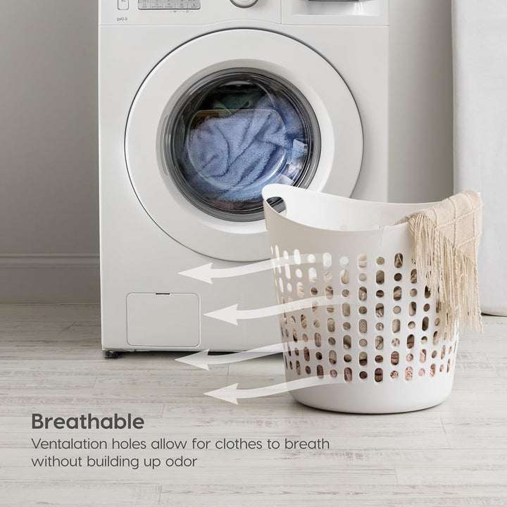 Plastic Laundry Basket, 40L - 3 Pack - IRIS USA