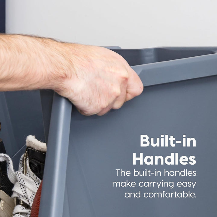 Open Front Stackable Storage Bins 3 pack - IRIS USA