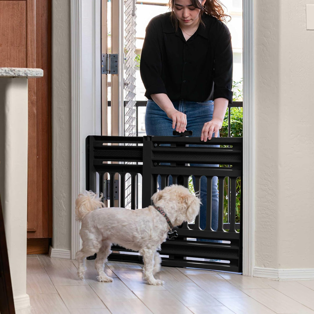 24"-39" Adjustable Indoor Pet Barrier Black - IRIS USA