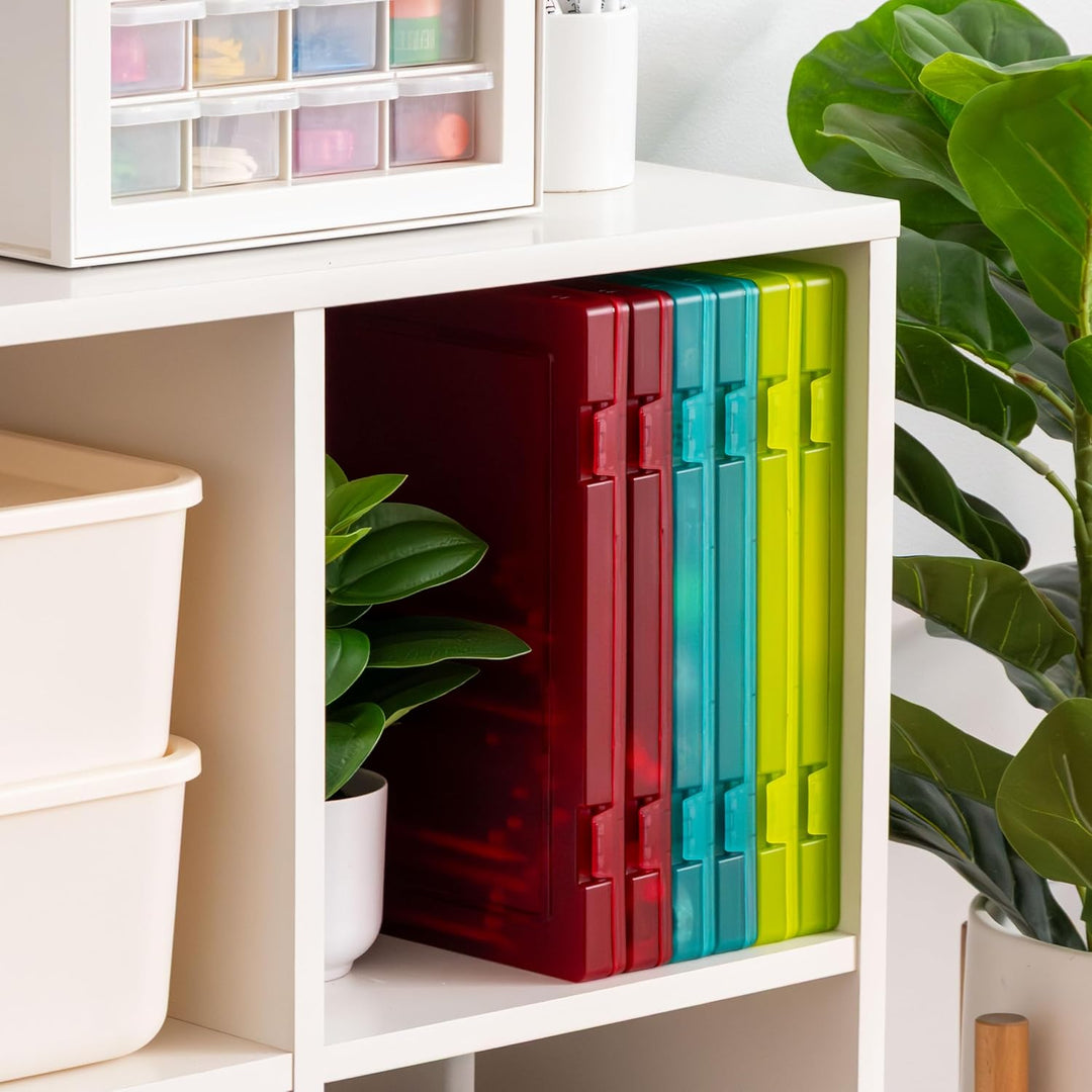 6-Pack A4 File Box Paper Cases - Multi-Color - IRIS USA