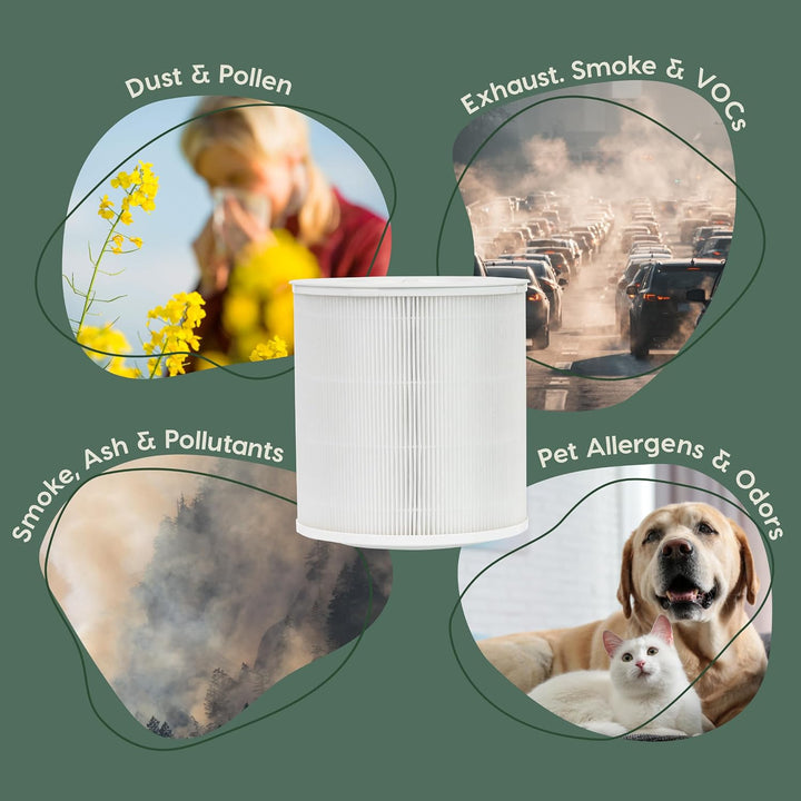 Air Purifier for Medium Rooms, H13 True HEPA with Carbon Filter, 4 Speeds, Auto &amp; Sleep Mode, Air Quality Sensor, 1104 ft² Coverage, Energy Star &amp; CARB Certified