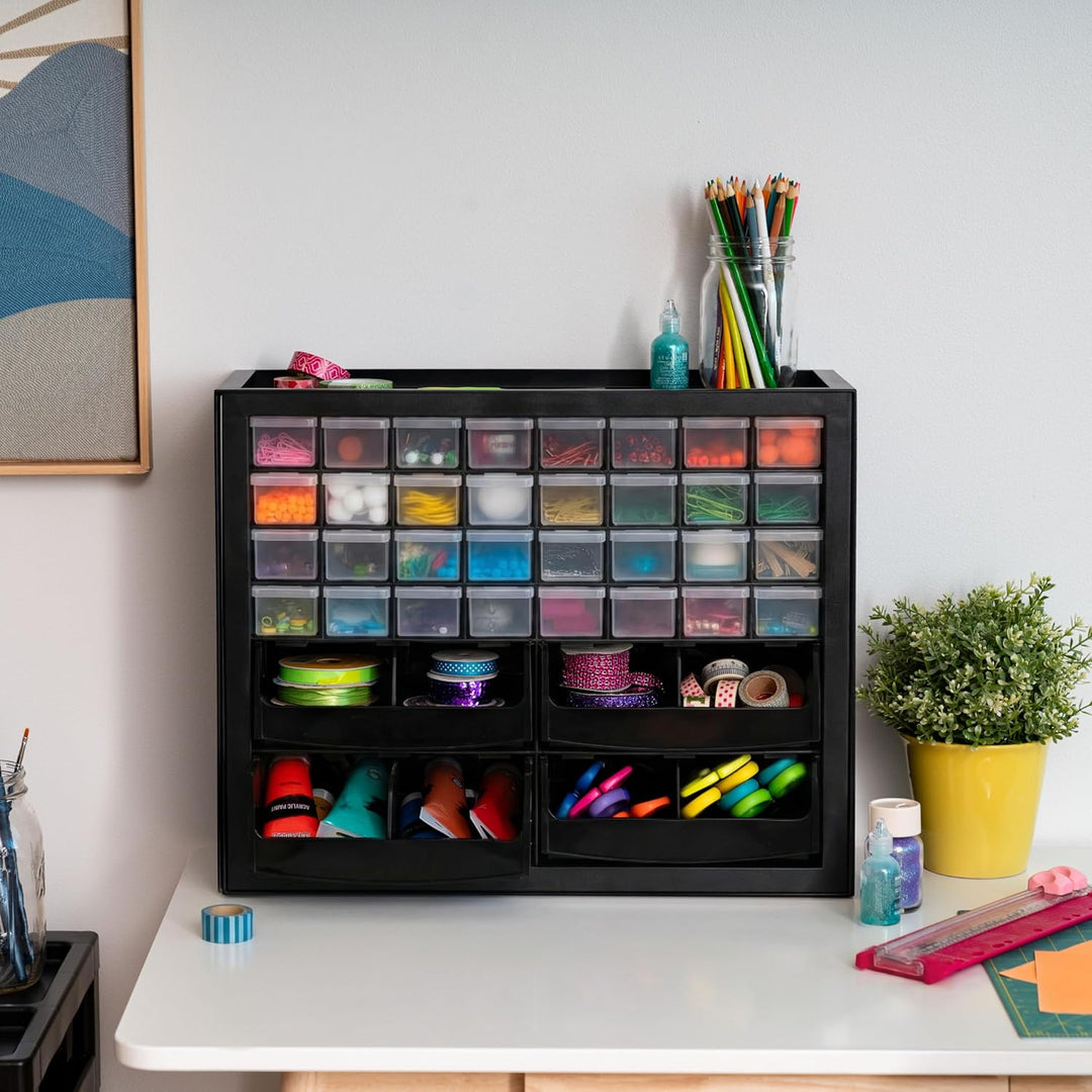 32-Drawer Organizer with 4 Bins and Dividers - IRIS USA