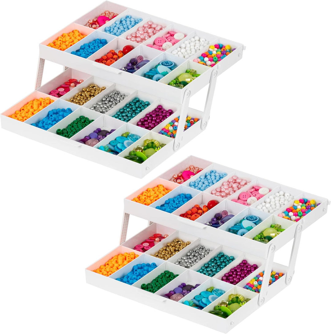 2 Tier Drawer Organizer Expandable, Multi Level Smart Drawer Organizer with Dividers - IRIS USA